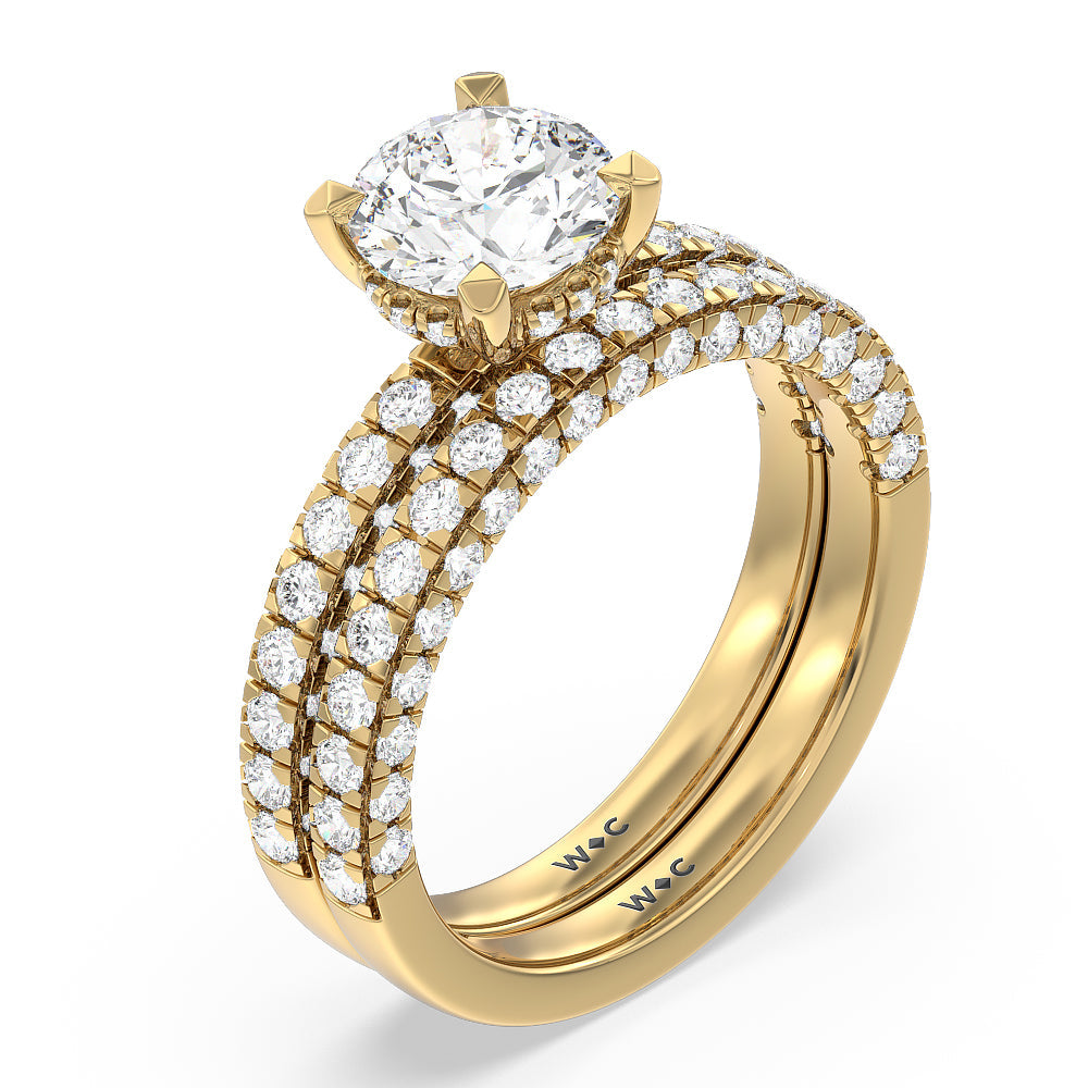 Aura Hidden Accent Engagement Ring with Heart Cut Diamond in 14KT Rose Gold view 5

