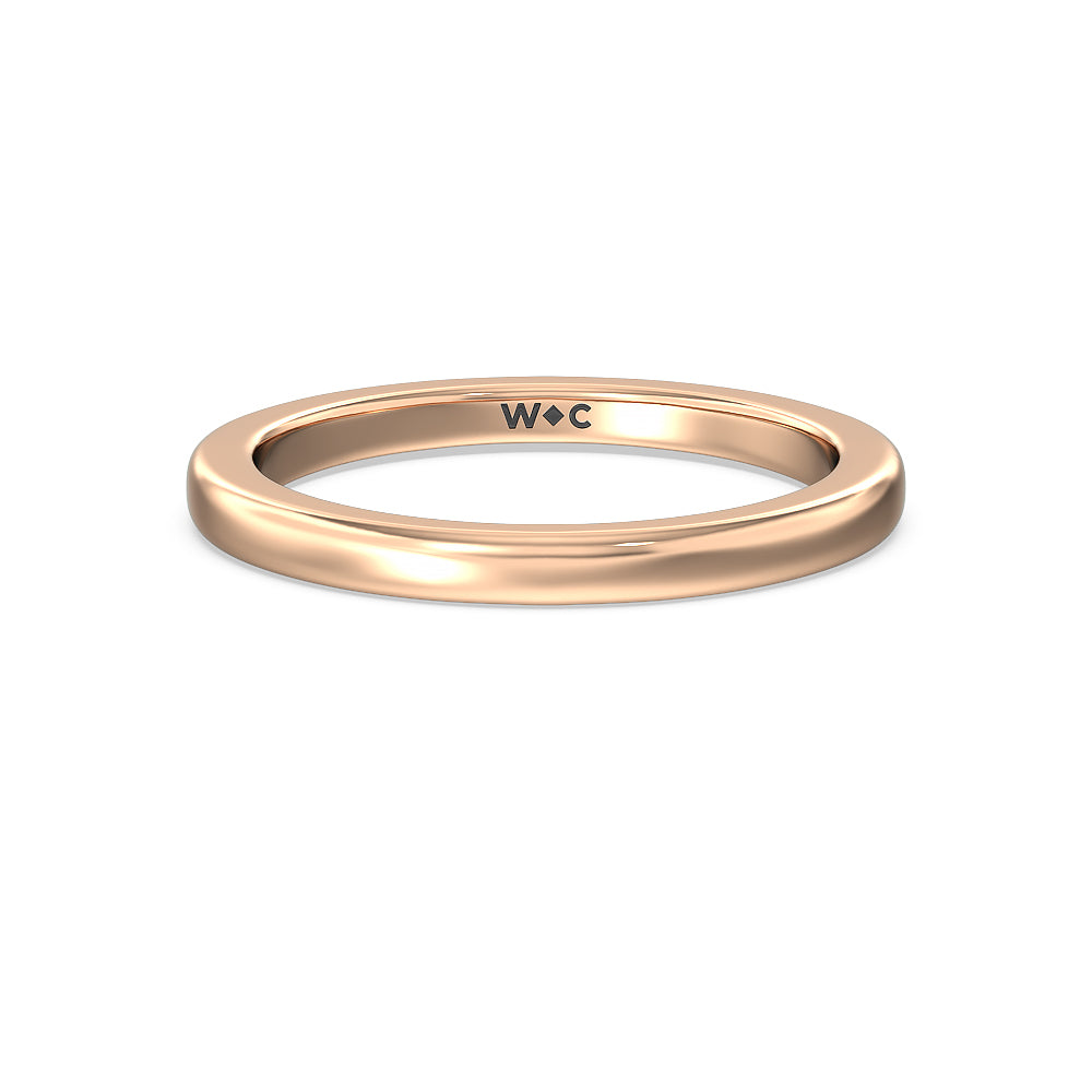 Channel Set Kite Basket Cathedral Solitaire Wedding Band with 18KT Rose Gold Cut Diamond in 14KT Rose Gold view 1
