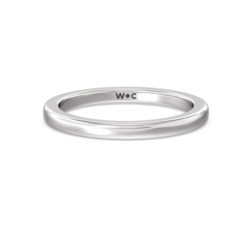 Channel Set Kite Basket Cathedral Solitaire Wedding Band with Platinum Cut Diamond in 14KT Platinum view 1
