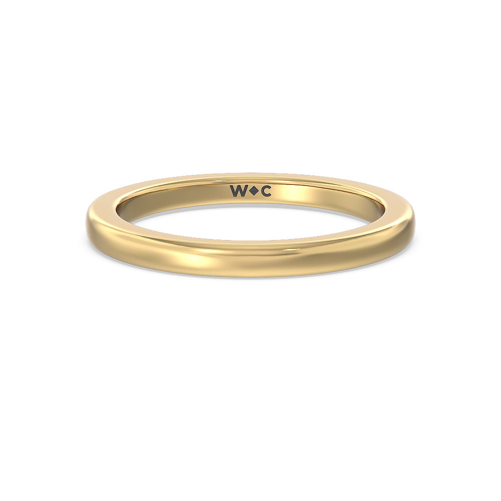 Channel Set Kite Basket Cathedral Solitaire Wedding Band with 18KT Yellow Gold Cut Diamond in 14KT Yellow Gold view 1
