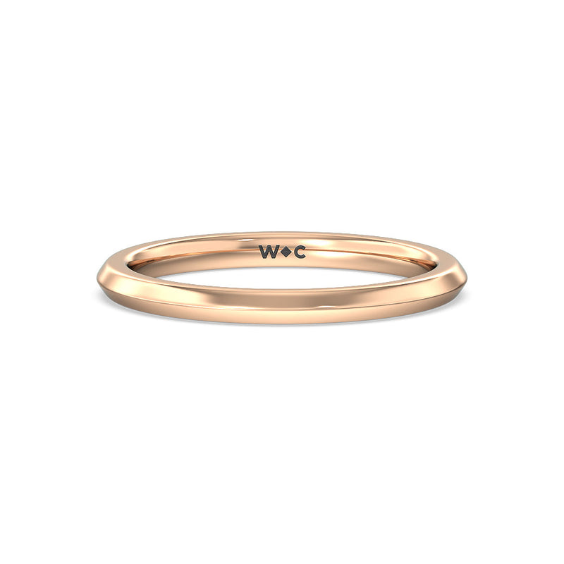 Knife Edge Shank Studded Kite Basket Solitaire Wedding Band