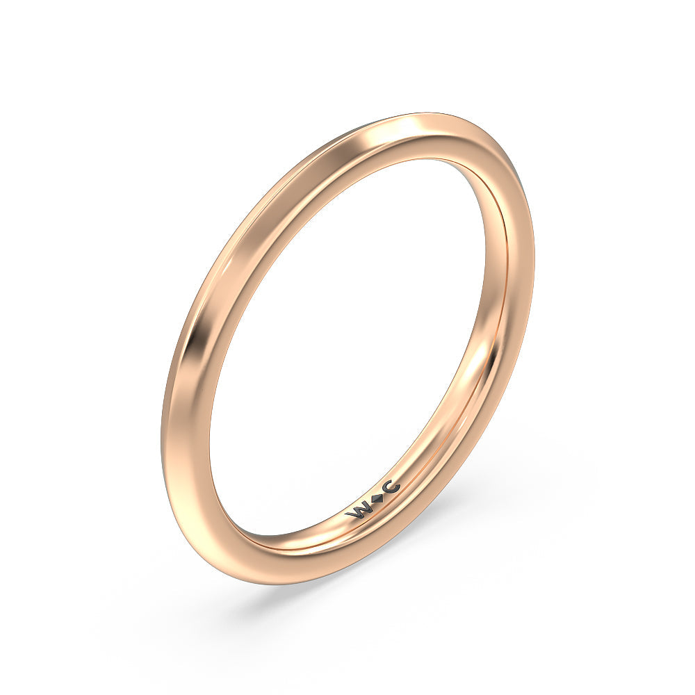 Knife Edge Shank Studded Kite Basket Solitaire Wedding Band with 18KT Rose Gold Cut Diamond in 14KT Rose Gold view 4
