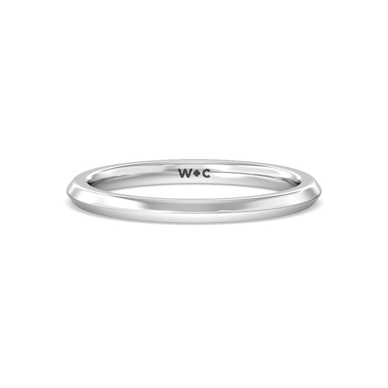 Knife Edge Shank Studded Kite Basket Solitaire Wedding Band