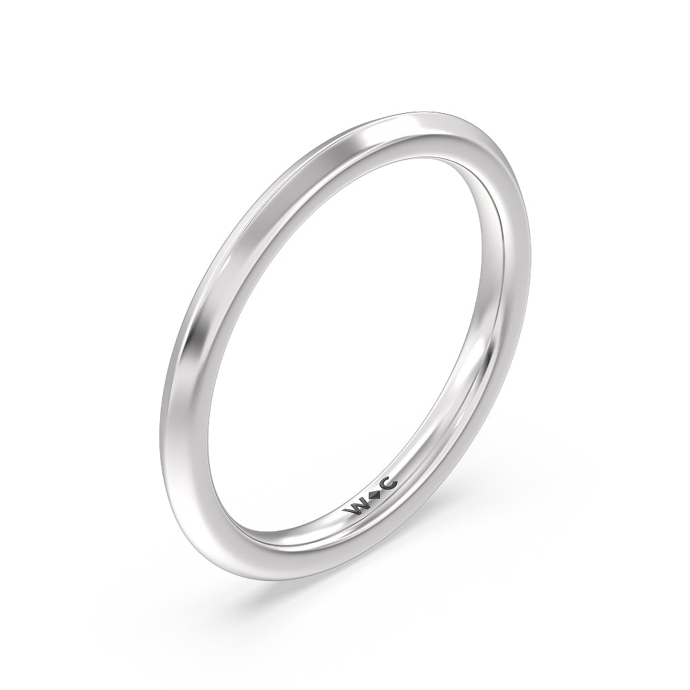 Knife Edge Shank Studded Kite Basket Solitaire Wedding Band with Platinum Cut Diamond in 14KT Platinum view 4
