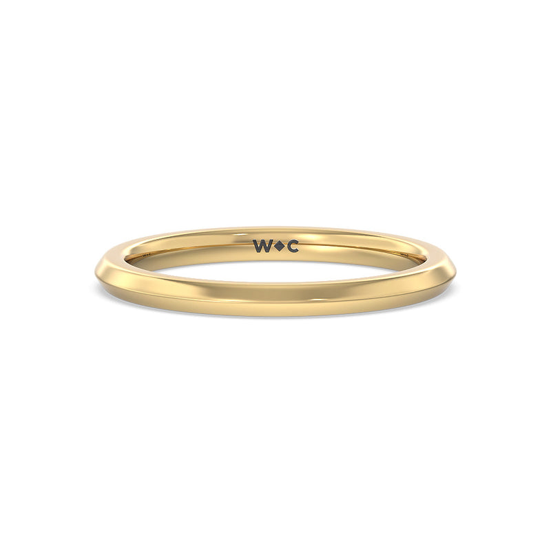 Knife Edge Shank Studded Kite Basket Solitaire Wedding Band