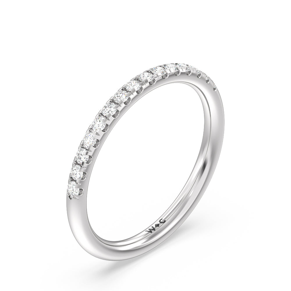 Tulip Basket Cathedral Classic Solitaire Diamond Wedding Band with Platinum Cut Diamond in 14KT Platinum view 4
