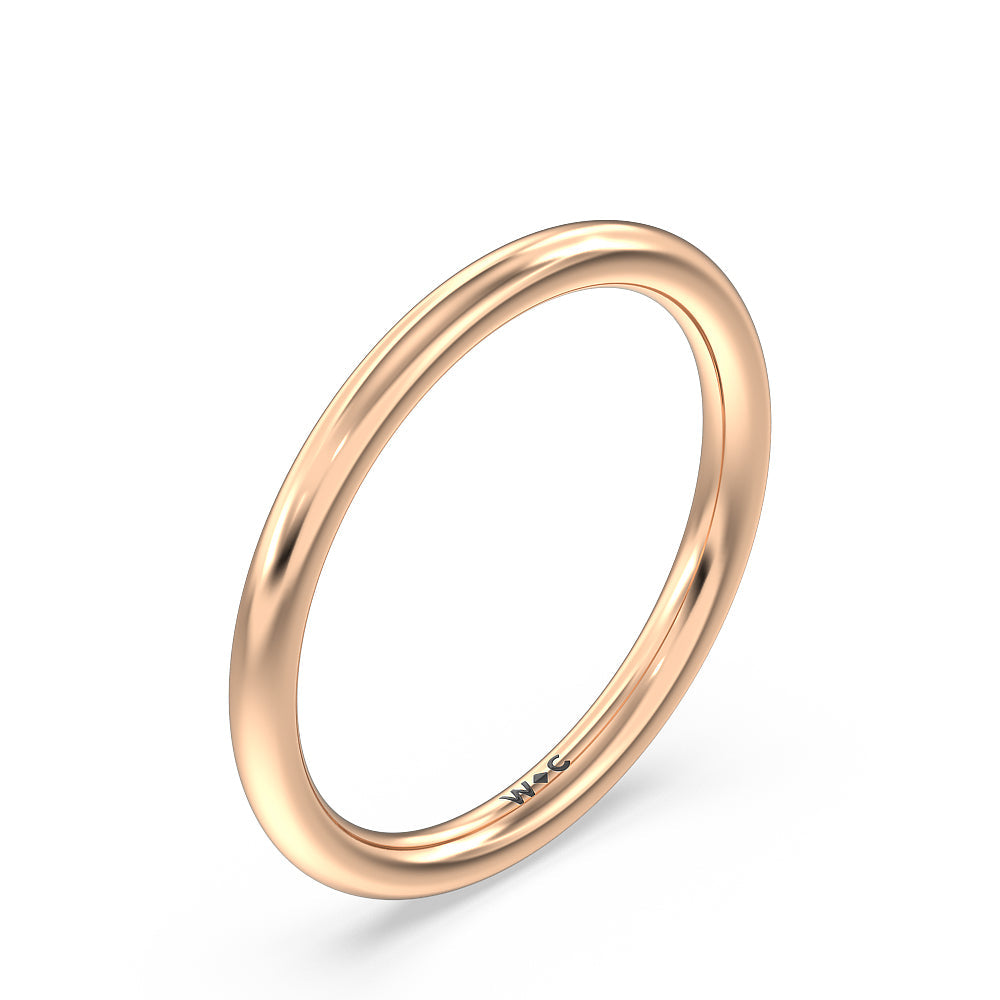 Tulip Basket Cathedral Classic Solitaire Wedding Band with 18KT Rose Gold Cut Diamond in 14KT Rose Gold view 4
