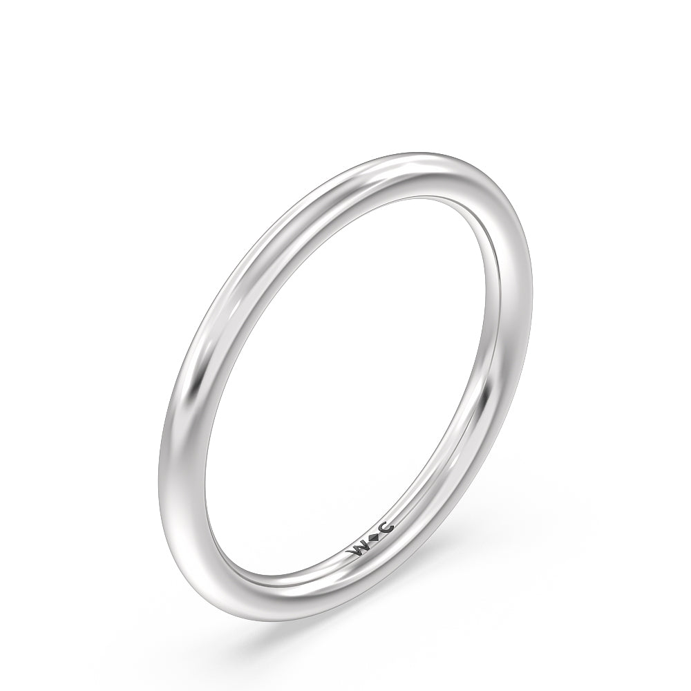 Tulip Basket Cathedral Classic Solitaire Wedding Band with Platinum Cut Diamond in 14KT Platinum view 4
