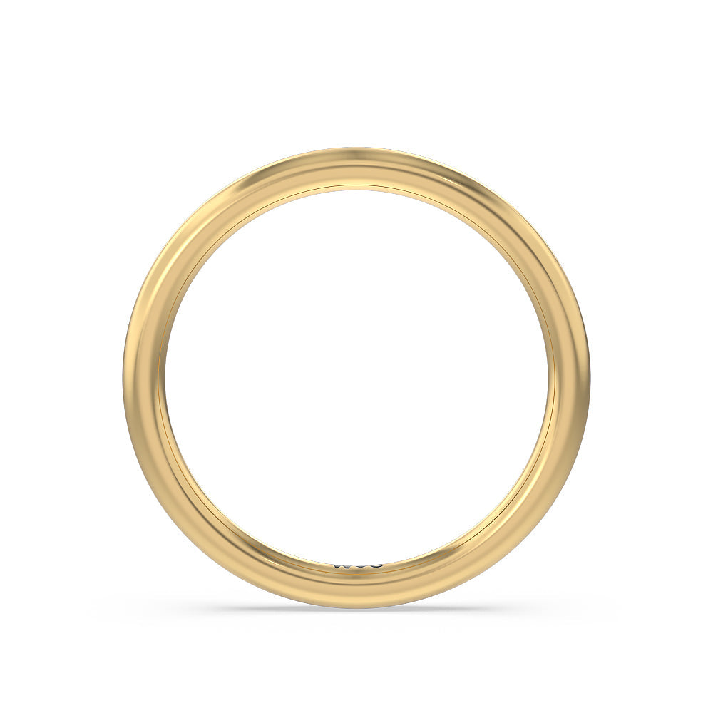 Tulip Basket Cathedral Classic Solitaire Wedding Band with 18KT Yellow Gold Cut Diamond in 14KT Yellow Gold view 2
