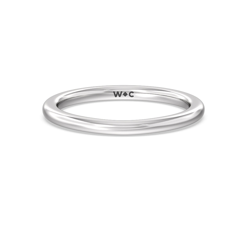 Channel Set Kite Basket Solitaire Wedding Band with Platinum Cut Diamond in 14KT Platinum view 1
