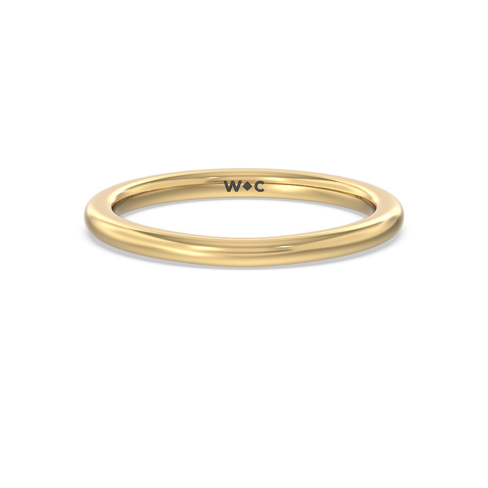 Channel Set Kite Basket Solitaire Wedding Band with 18KT Yellow Gold Cut Diamond in 14KT Yellow Gold view 1
