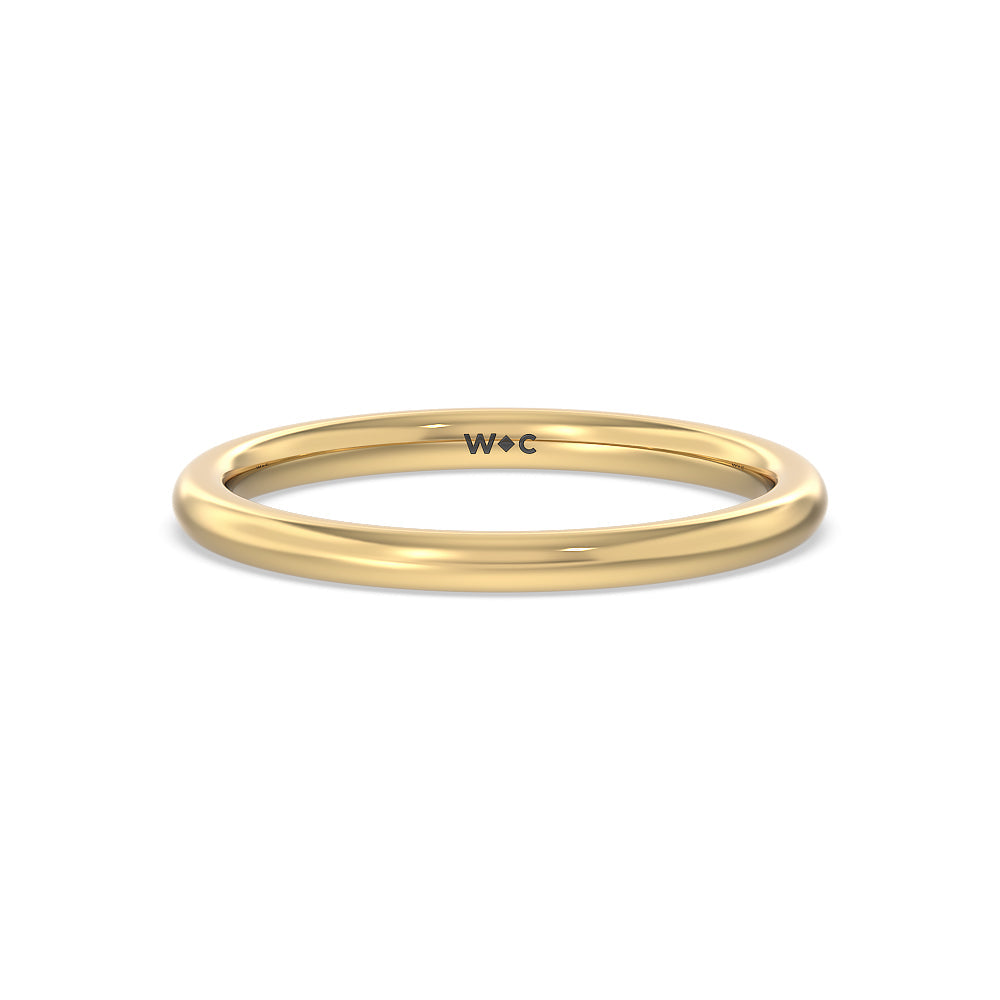 Petite Baguette Studded Wedding Band with 18KT Yellow Gold Cut Diamond in 14KT Yellow Gold view 1
