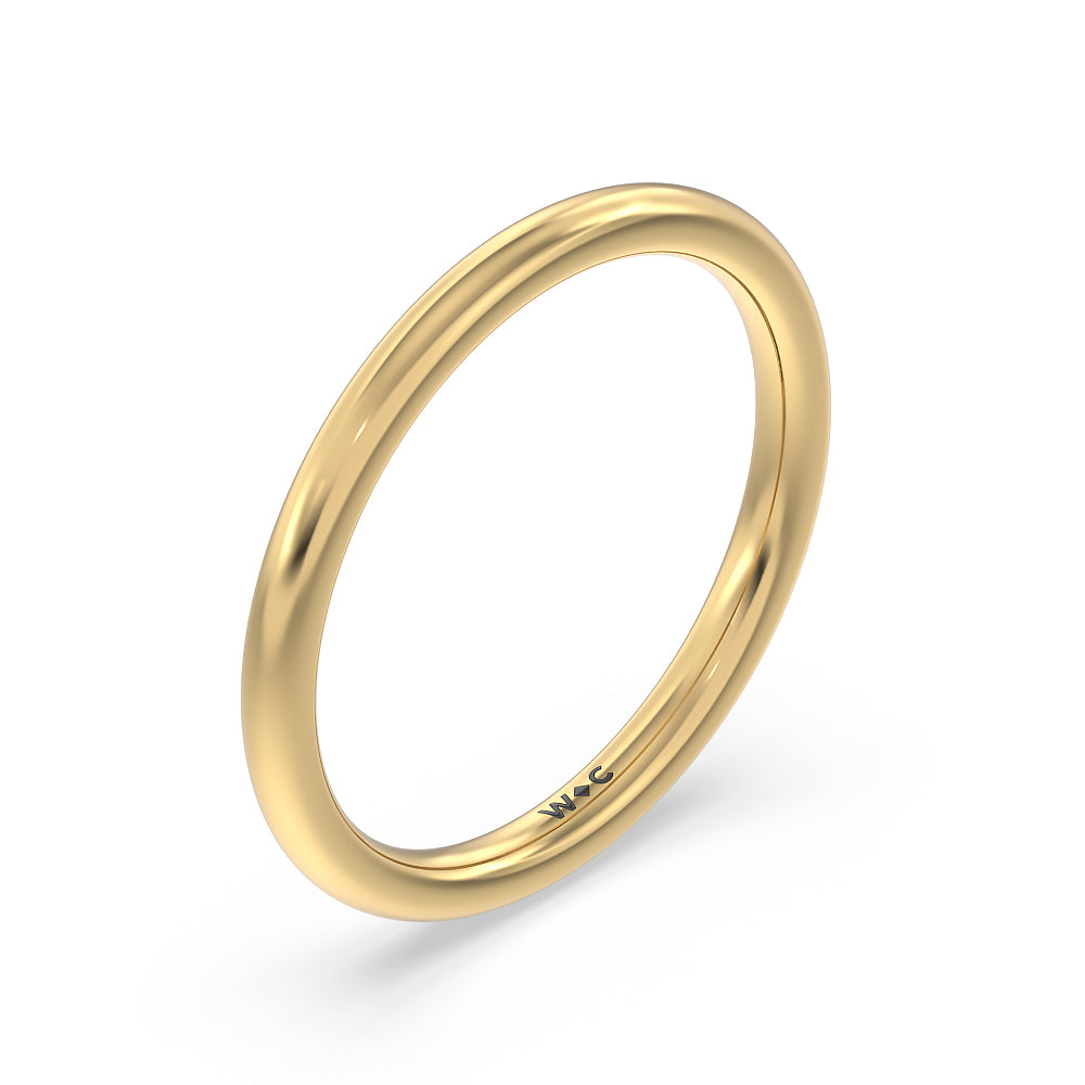 Petite Baguette Studded Wedding Band with 18KT Yellow Gold Cut Diamond in 14KT Yellow Gold view 4
