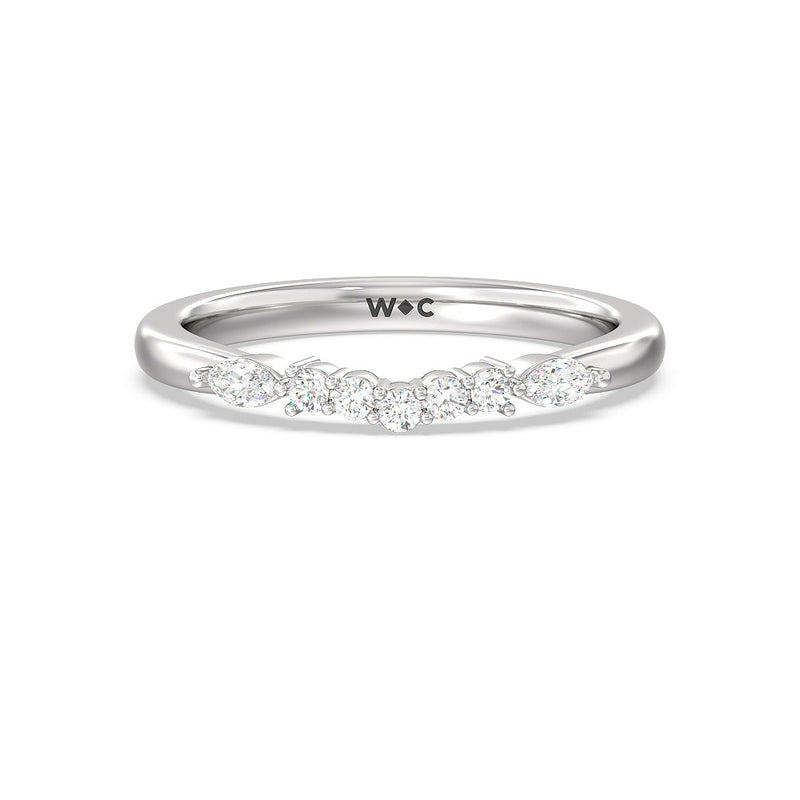 Trio Cluster Diamond Wedding Band
