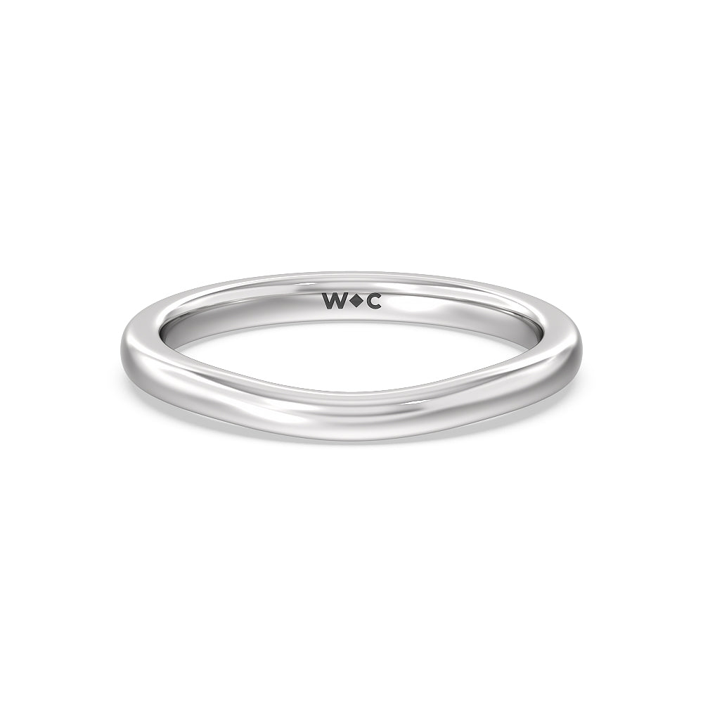 Trio Cluster Wedding Band with Platinum Cut Diamond in 14KT Platinum view 1
