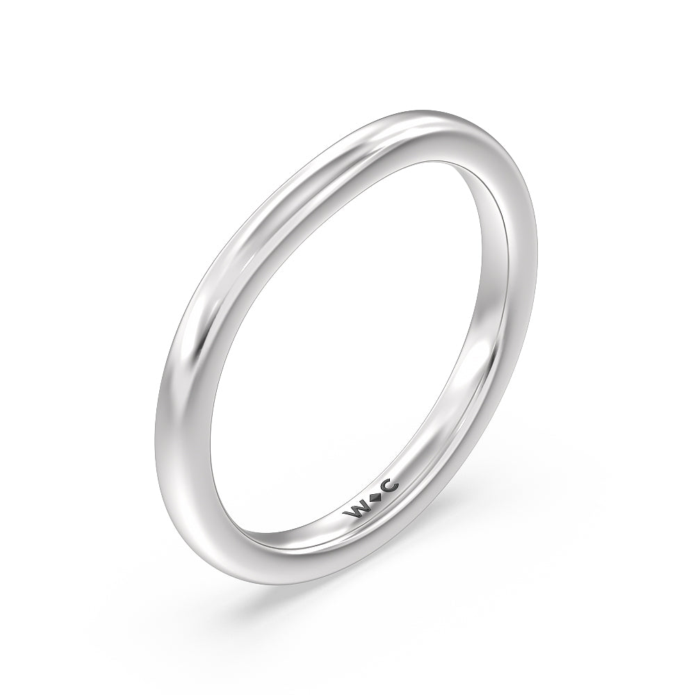 Trio Cluster Wedding Band with Platinum Cut Diamond in 14KT Platinum view 4
