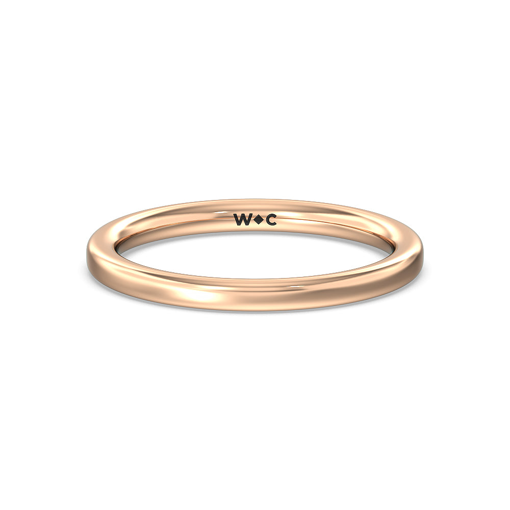 Studded Prong Hidden Halo Pave Shank Solitaire Wedding Band with 18KT Rose Gold Cut Diamond in 14KT Rose Gold view 1
