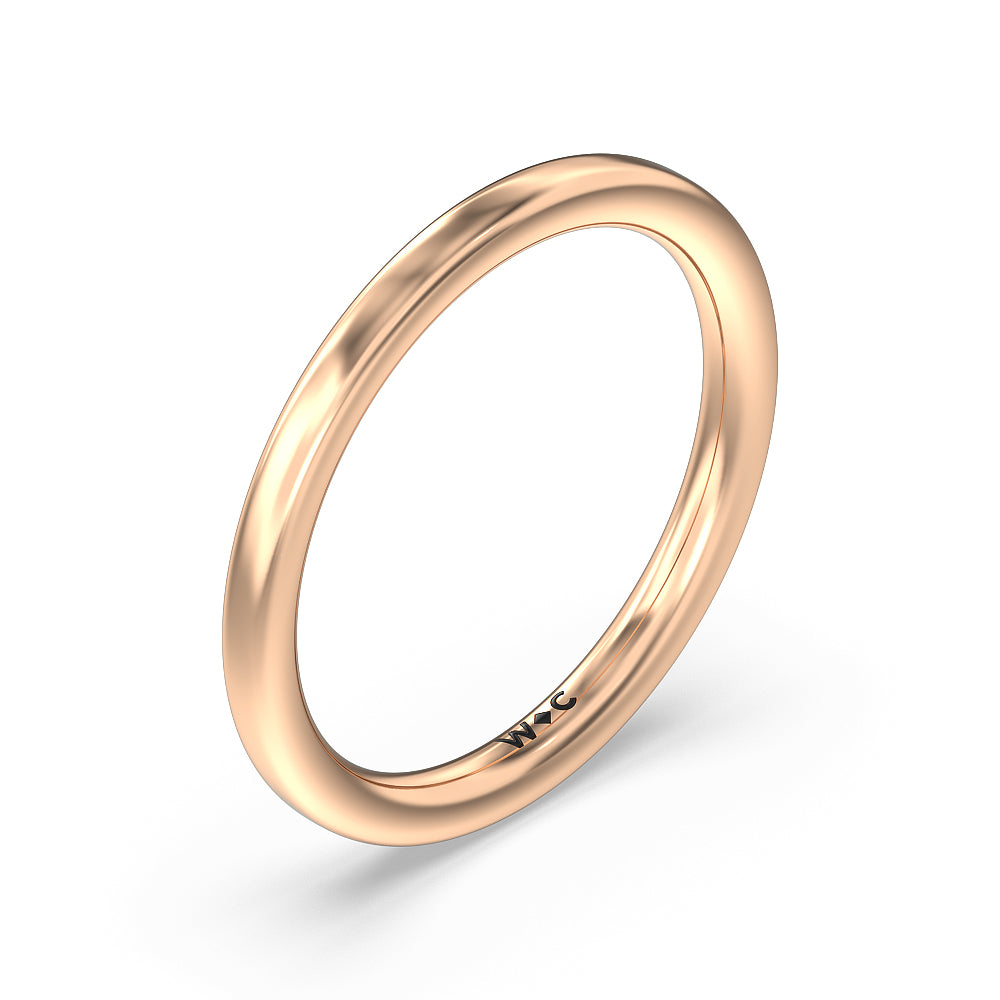 Studded Prong Hidden Halo Pave Shank Solitaire Wedding Band with 18KT Rose Gold Cut Diamond in 14KT Rose Gold view 4
