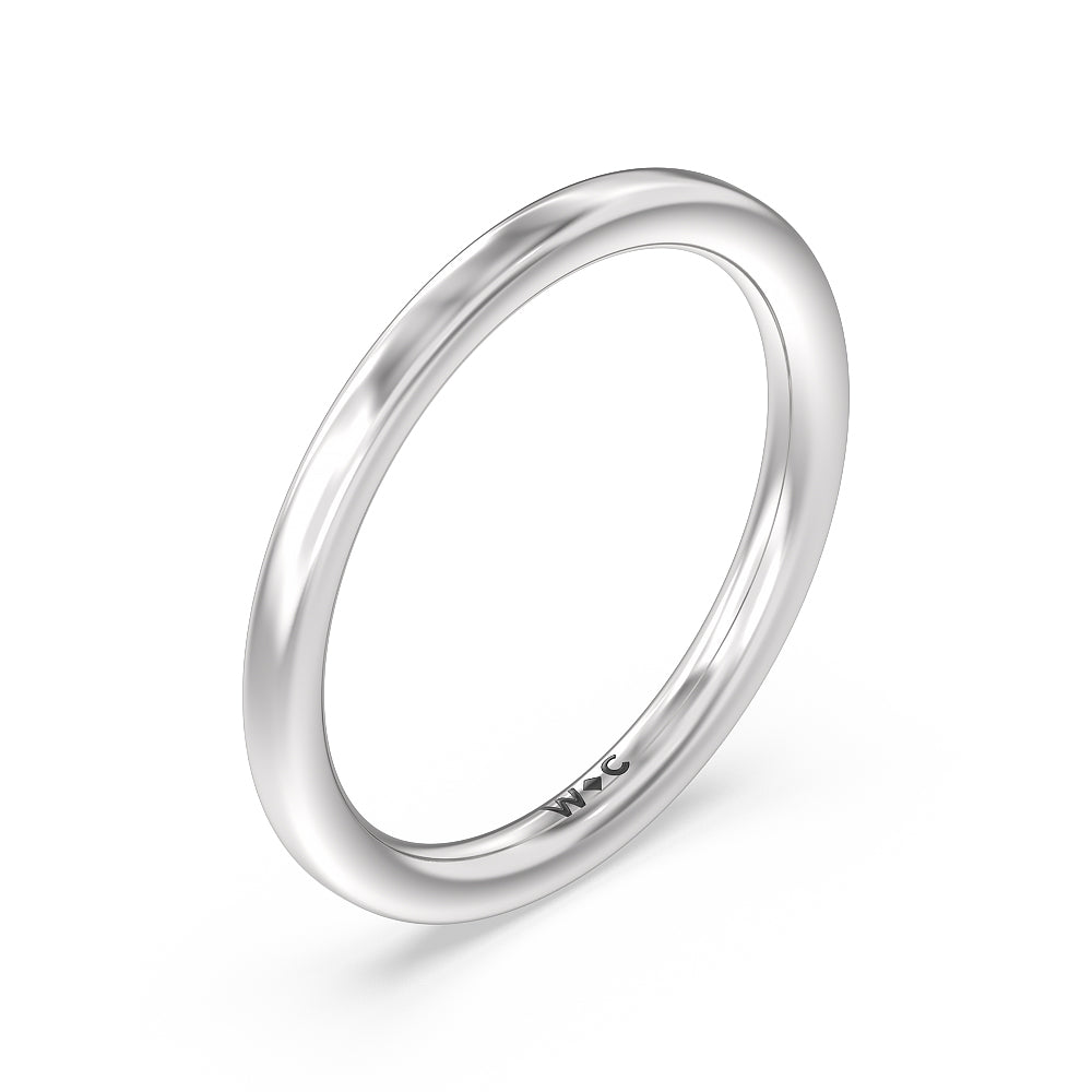 Studded Prong Hidden Halo Pave Shank Solitaire Wedding Band with Platinum Cut Diamond in 14KT Platinum view 4
