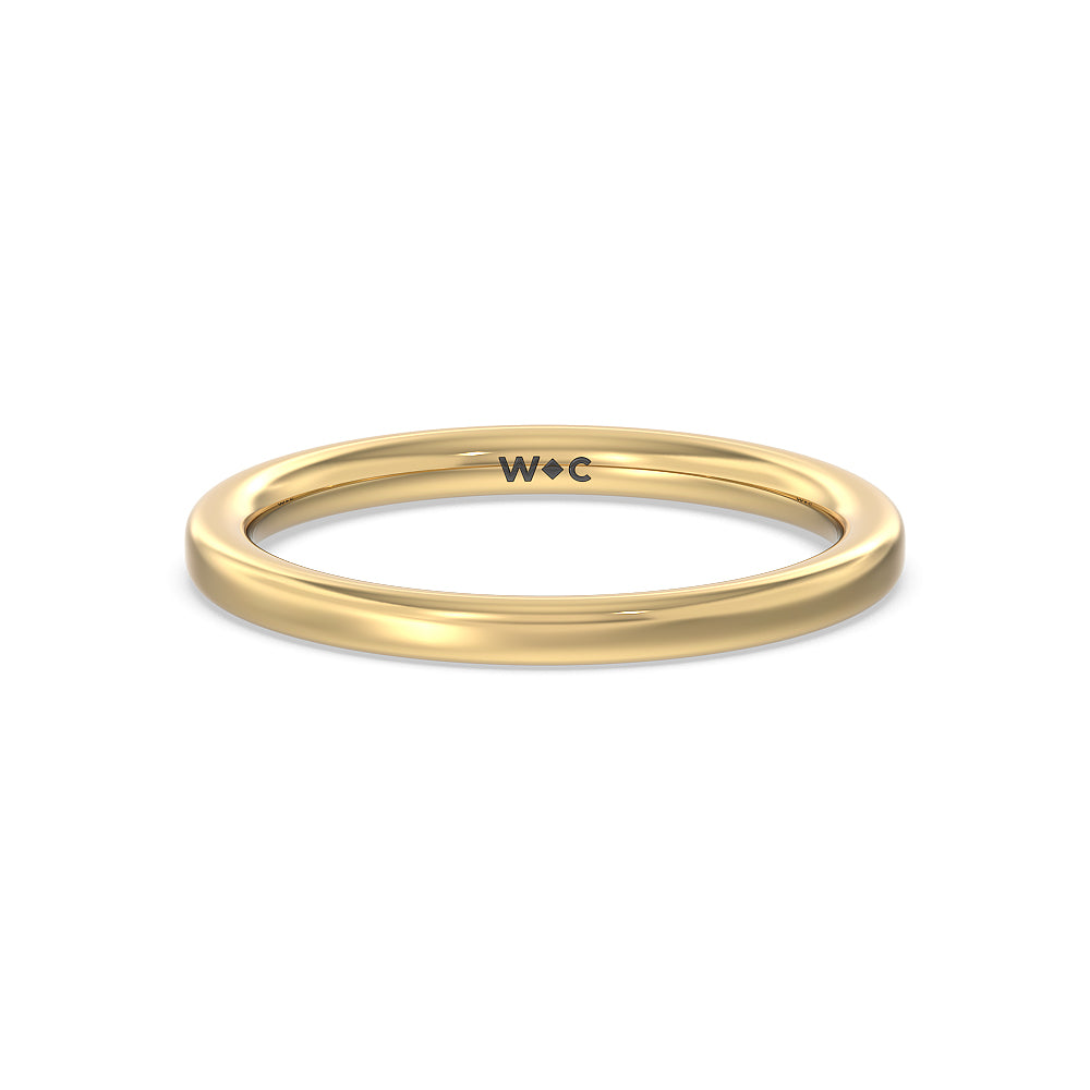 Studded Prong Hidden Halo Pave Shank Solitaire Wedding Band with 18KT Yellow Gold Cut Diamond in 14KT Yellow Gold view 1
