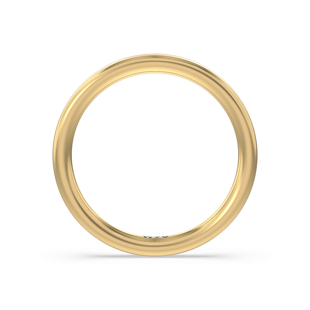 Studded Prong Hidden Halo Pave Shank Solitaire Wedding Band with 18KT Yellow Gold Cut Diamond in 14KT Yellow Gold view 2
