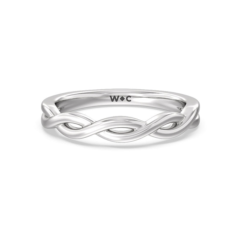 Twisted Vine Accent Solitaire Wedding Band