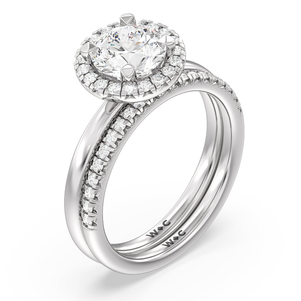 Halo wedding on sale band for solitaire