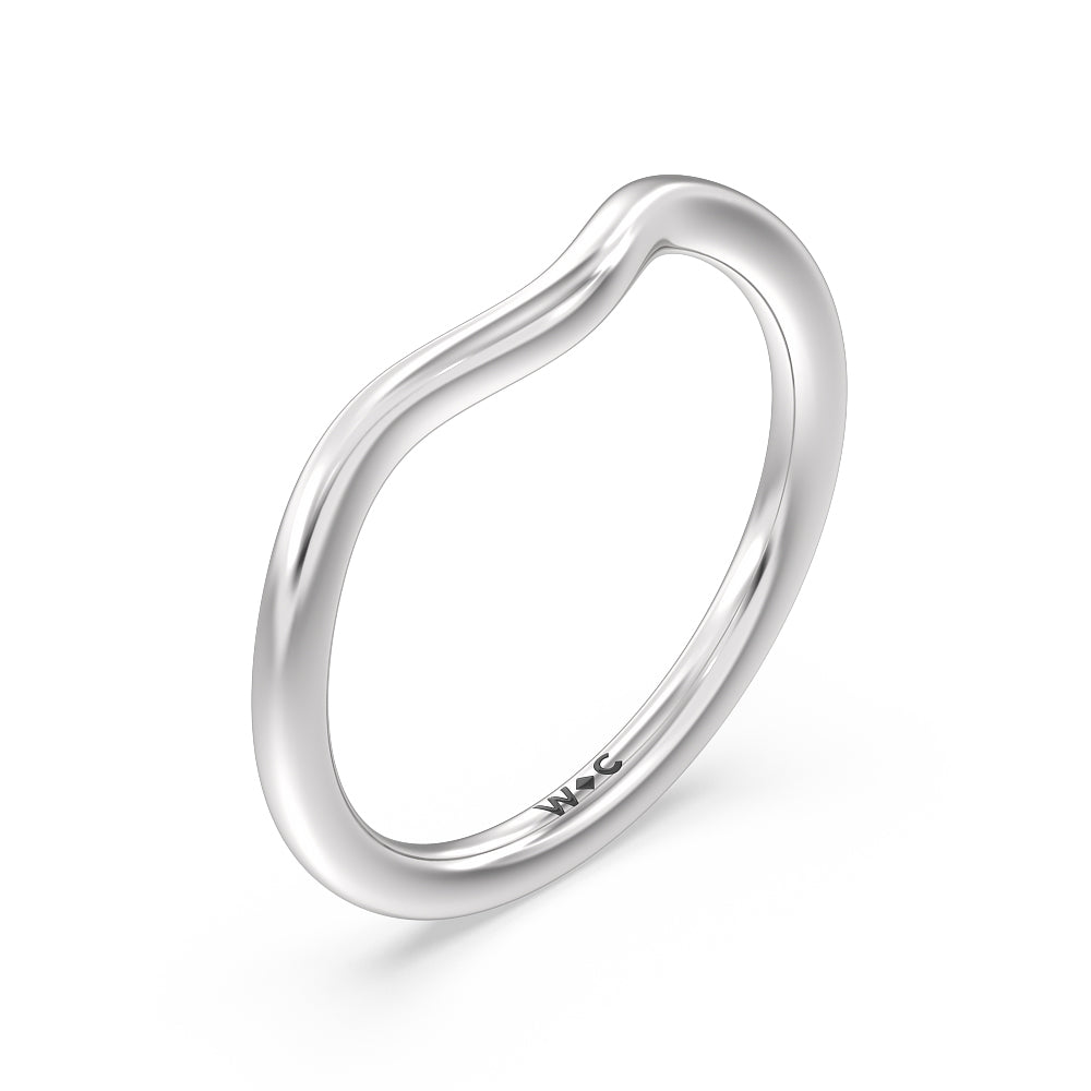 Criss Cross Shank Halo Solitaire Wedding Band with Platinum Cut Diamond in 14KT Platinum view 4
