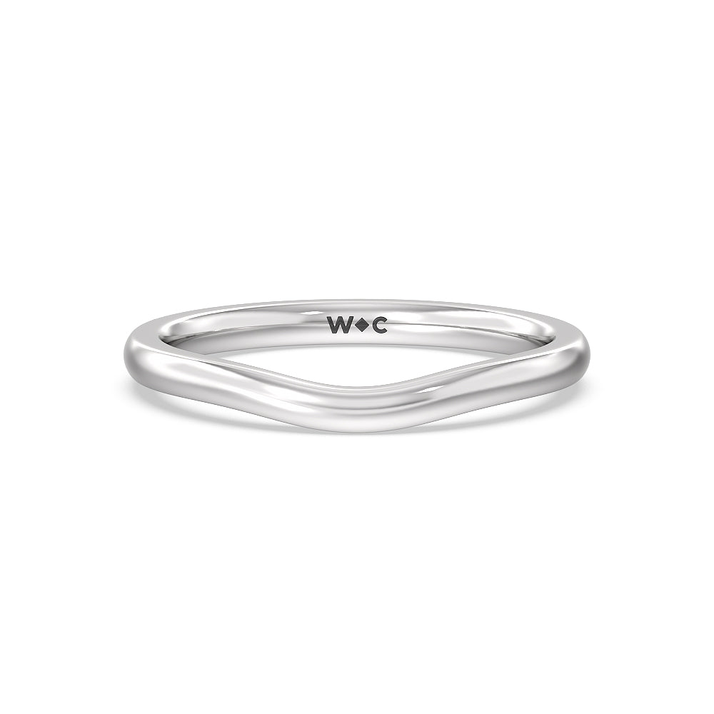 Three Stone Hidden Halo Cathedral Wedding Band with Platinum Cut Diamond in 14KT Platinum view 1
