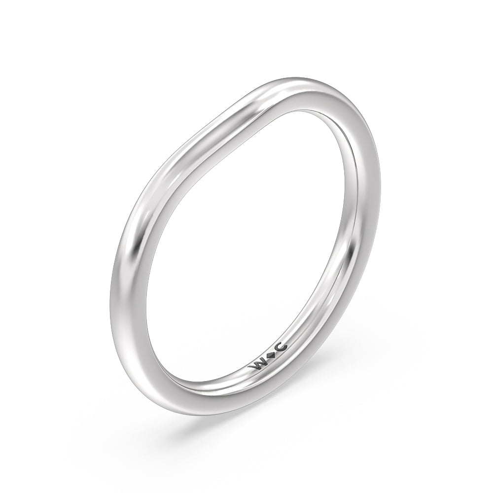 Three Stone Hidden Halo Cathedral Wedding Band with Platinum Cut Diamond in 14KT Platinum view 4
