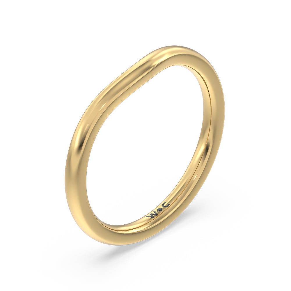 Three Stone Hidden Halo Cathedral Wedding Band with 18KT Yellow Gold Cut Diamond in 14KT Yellow Gold view 4
