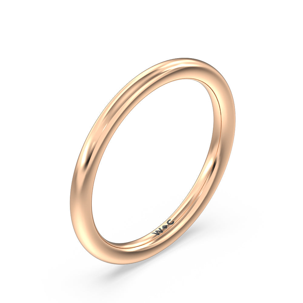 Vintage Baguette Halo Solitaire Wedding Band with 18KT Rose Gold Cut Diamond in 14KT Rose Gold view 4
