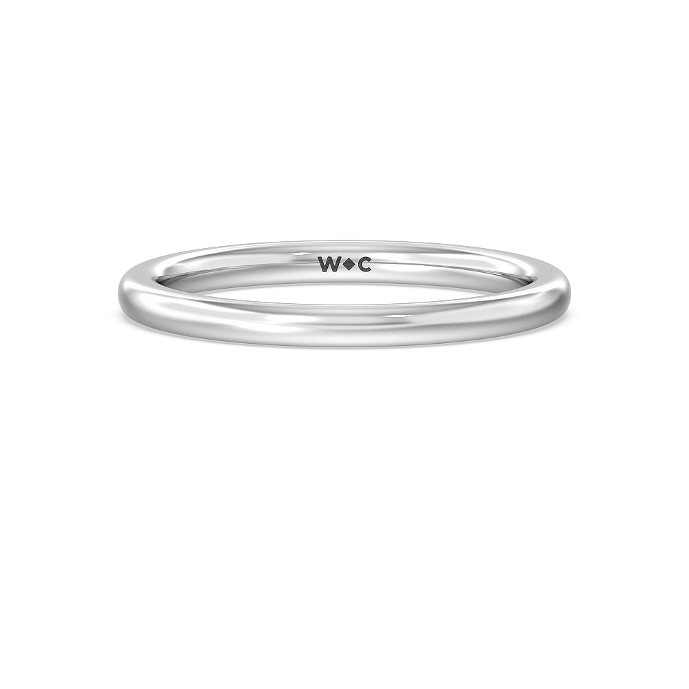 Vintage Baguette Halo Solitaire Wedding Band with Platinum Cut Diamond in 14KT Platinum view 1
