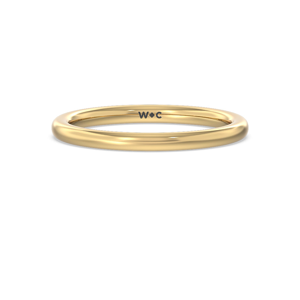 Vintage Baguette Halo Solitaire Wedding Band with 18KT Yellow Gold Cut Diamond in 14KT Yellow Gold view 1
