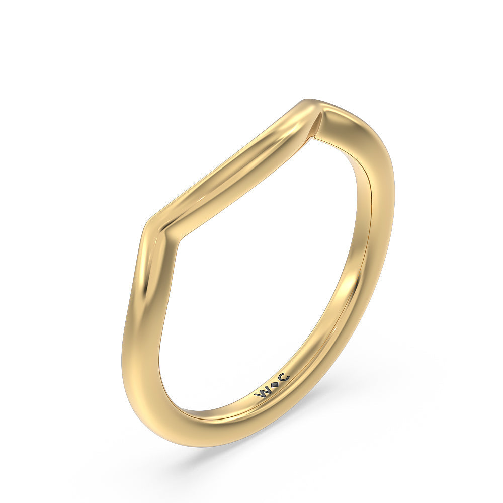 Elegant Halo Side Stone Accent Solitaire Wedding Band with 18KT Yellow Gold Cut Diamond in 14KT Yellow Gold view 4
