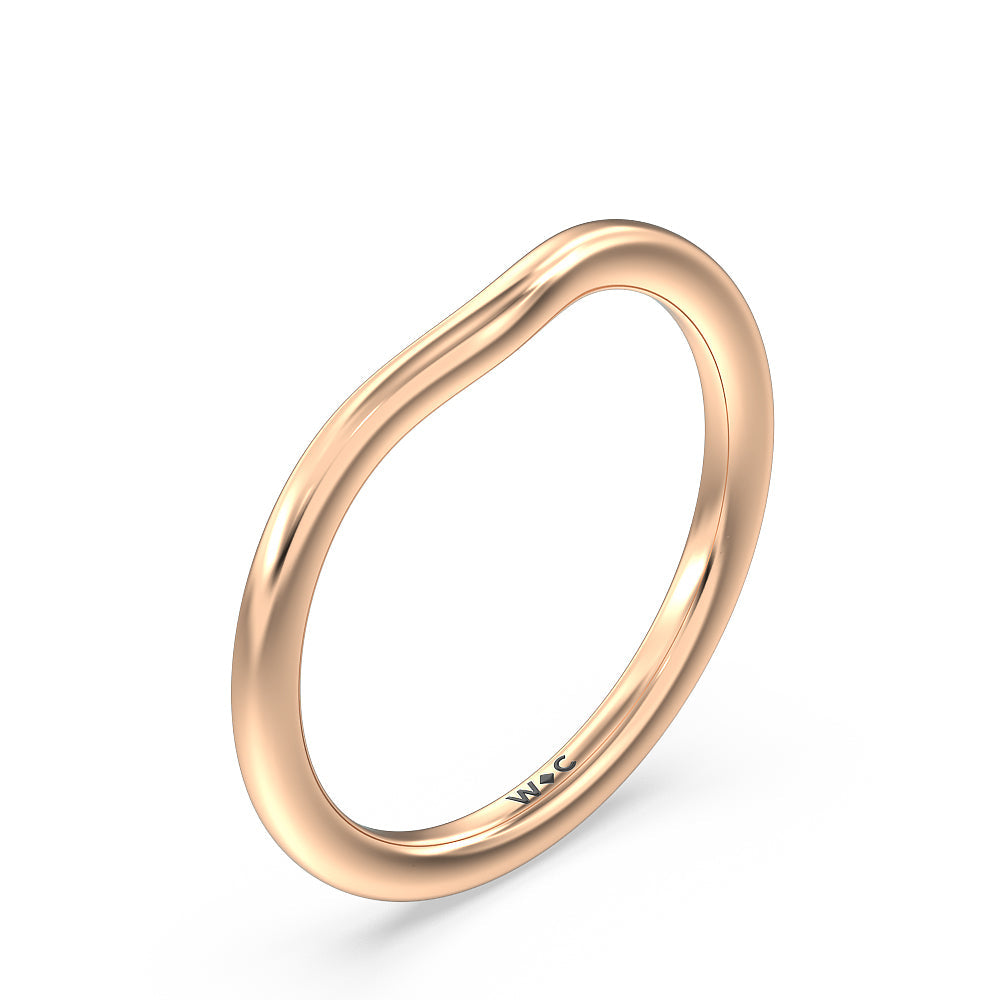 Star Halo Solitaire Wedding Band with 18KT Rose Gold Cut Diamond in 14KT Rose Gold view 4
