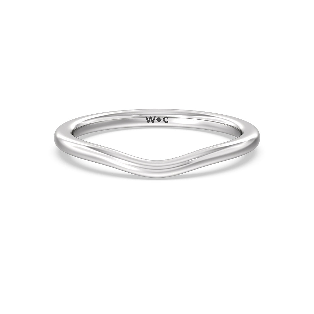 Star Halo Solitaire Wedding Band with Platinum Cut Diamond in 14KT Platinum view 1
