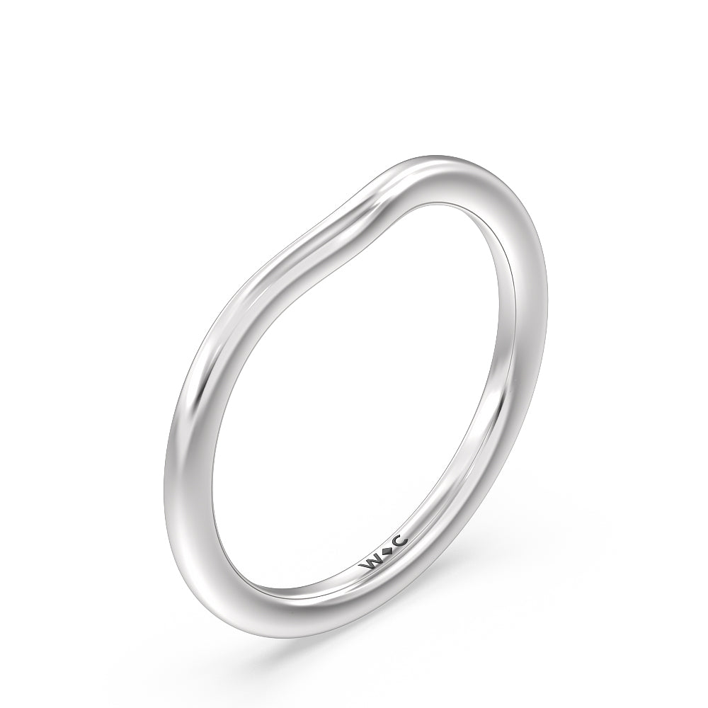 Star Halo Solitaire Wedding Band with Platinum Cut Diamond in 14KT Platinum view 4

