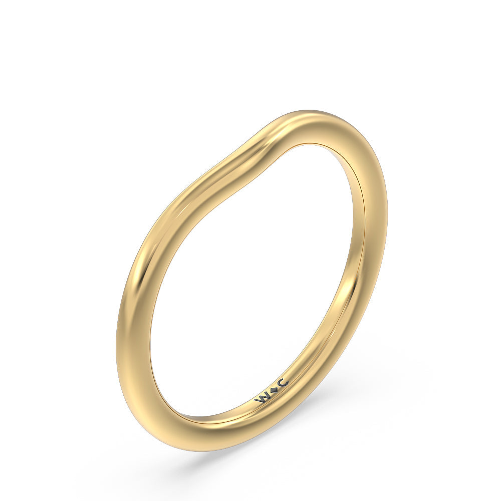 Star Halo Solitaire Wedding Band with 18KT Yellow Gold Cut Diamond in 14KT Yellow Gold view 4
