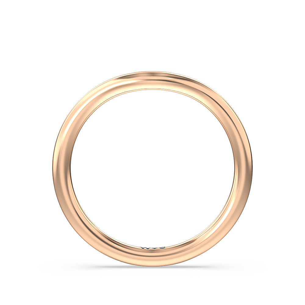 Heart & Soul Hidden Wedding Band with 18KT Rose Gold Cut Diamond in 14KT Rose Gold view 2
