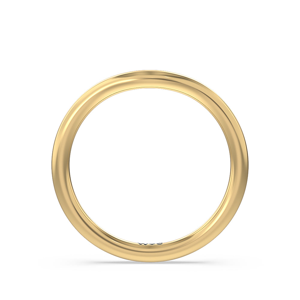Heart & Soul Hidden Wedding Band with 18KT Yellow Gold Cut Diamond in 14KT Yellow Gold view 2
