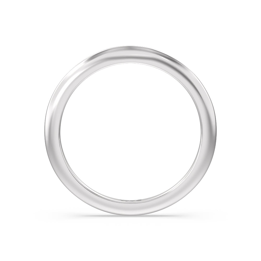 Medi Classic Four Prong Solitaire Wedding Band with Platinum Cut Diamond in 14KT Platinum view 2
