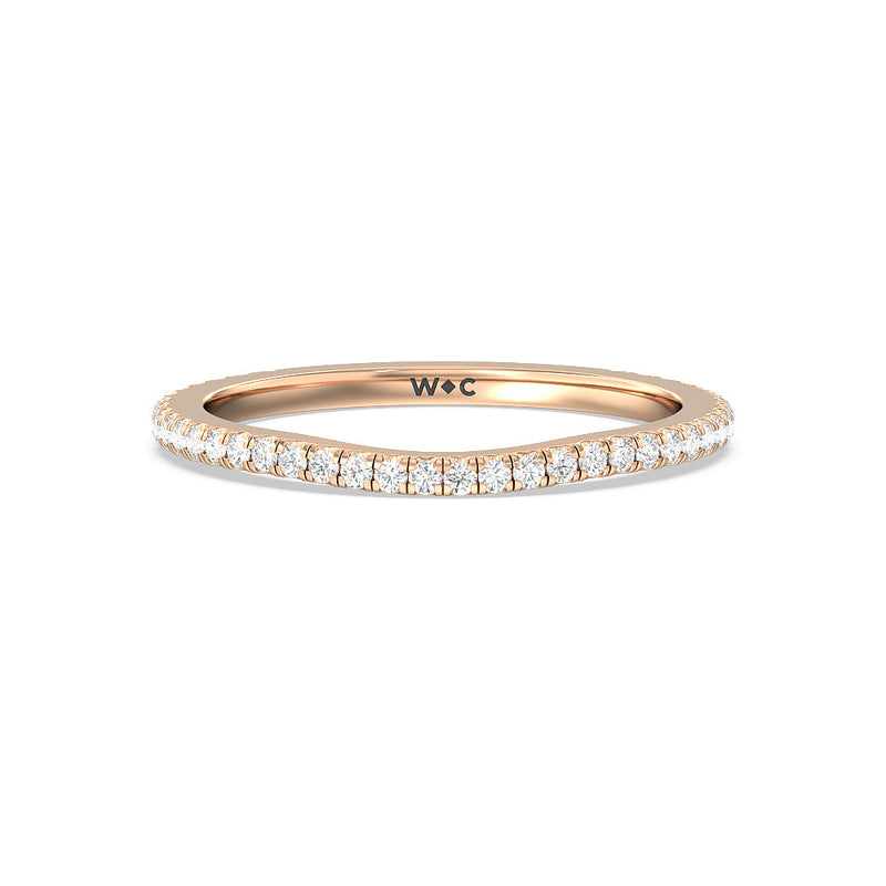 Ara Traditional Pave Diamond Wedding Band