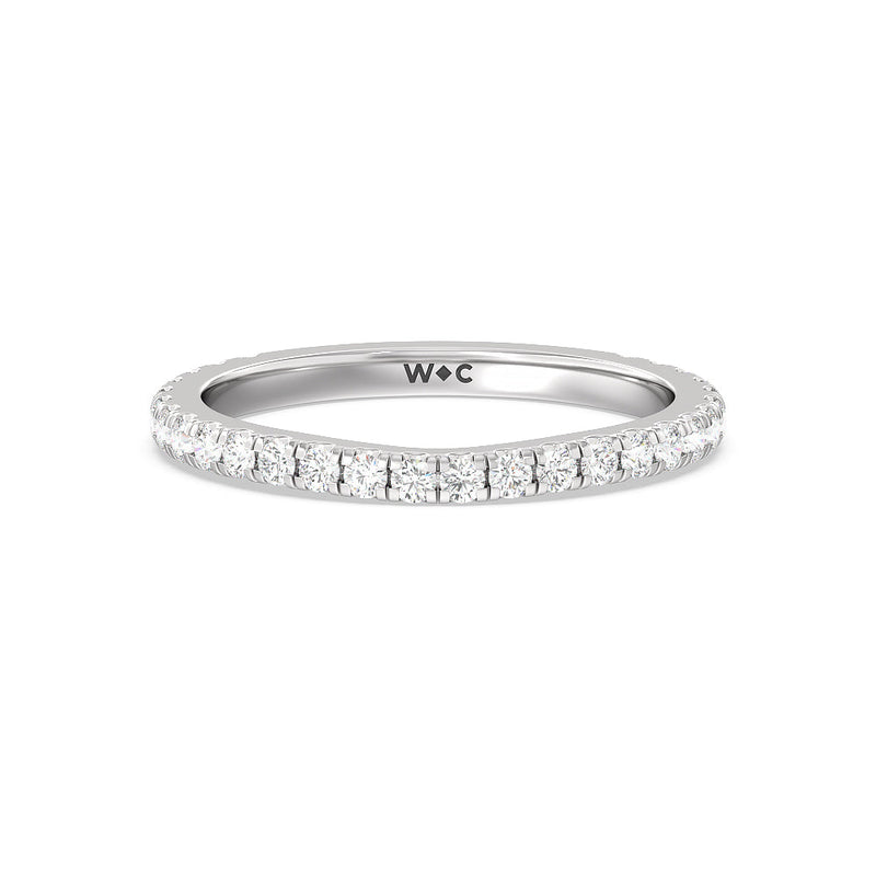Ara Medi Traditional Pave Diamond Wedding Band