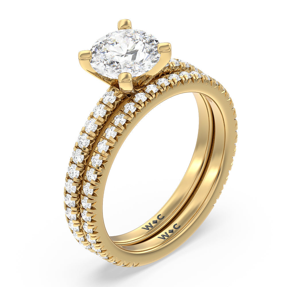 Oval Cut Ara Petite French Set Diamond Engagement Ring with Lab Grown Diamond in 14KT Rose Gold view 5
