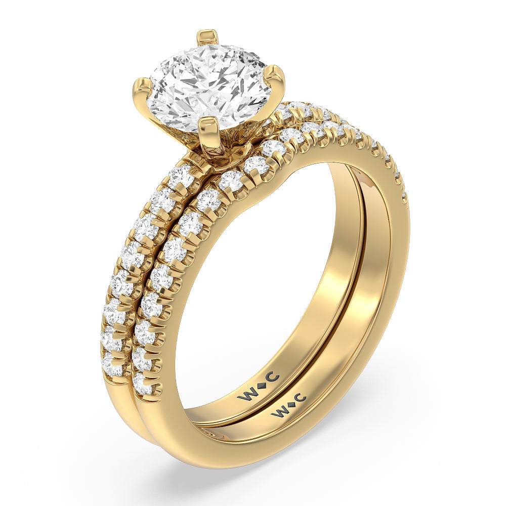 Oval Cut Vela Micro Pave Diamond Engagement Ring with Lab Grown Diamond in 14KT Rose Gold view 5
