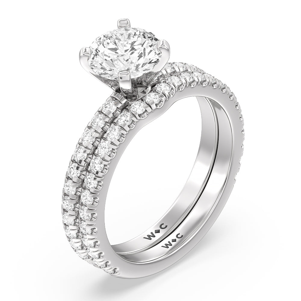 Oval Cut Ara Medi Micro Pave Diamond Engagement Ring with Lab Grown Diamond in 14KT Rose Gold view 3
