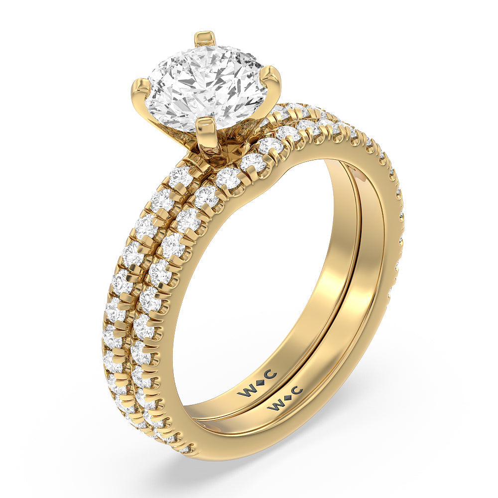 Oval Cut Ara Medi Micro Pave Diamond Engagement Ring with Lab Grown Diamond in 14KT Rose Gold view 4
