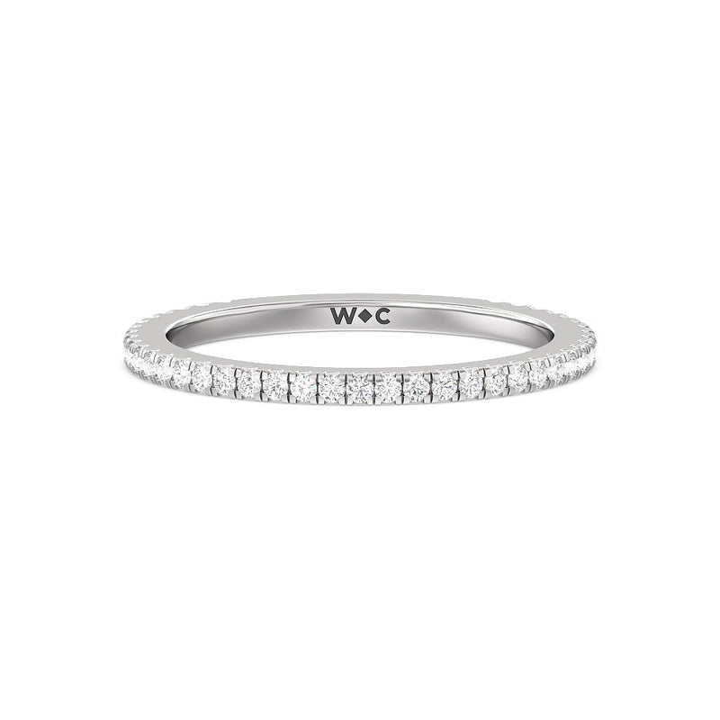 Ara Fine Classic Pave Diamond Wedding Band