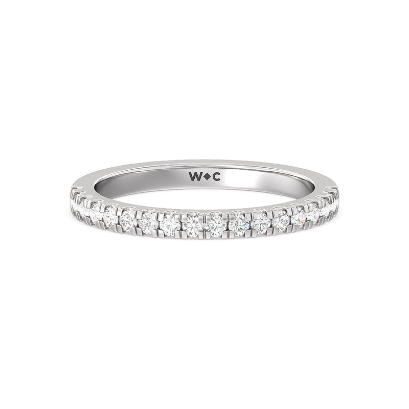 Vela Classic Pave Diamond Wedding Band